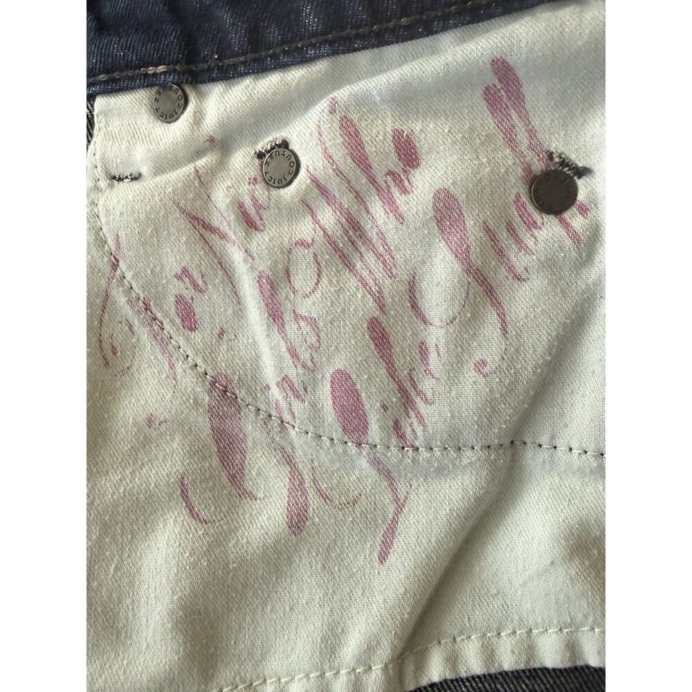 Juicy Couture Vintage Shorts SZ 32 Blue Cut-Off Denim Heart Shaped Pockets USA - Picture 6 of 11
